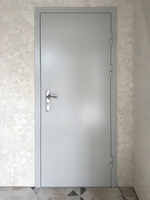 Серая техническая дверь